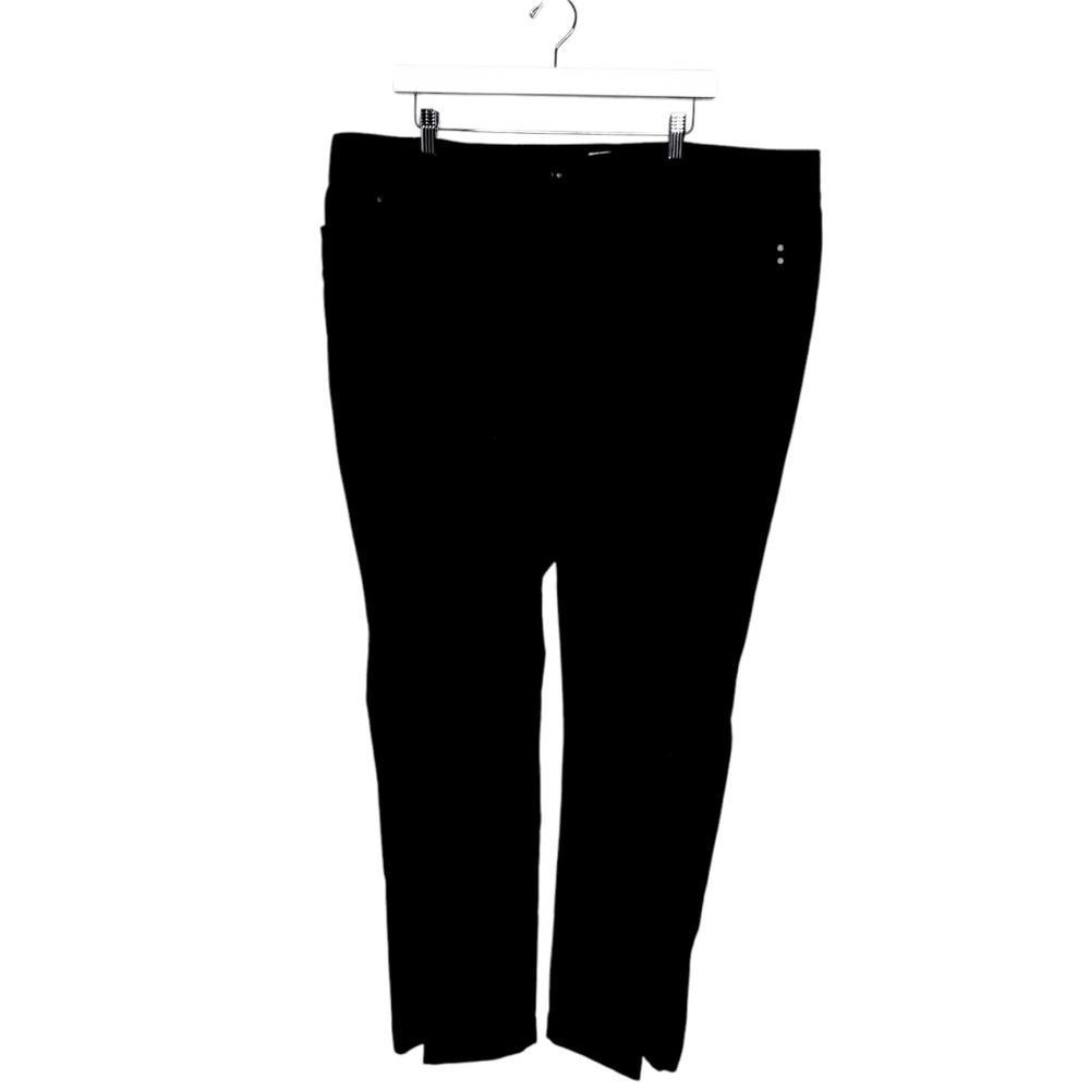 LIZ CLAIBORNE BLACK CORDUROY WIDE LEG PANTS SZ 20W